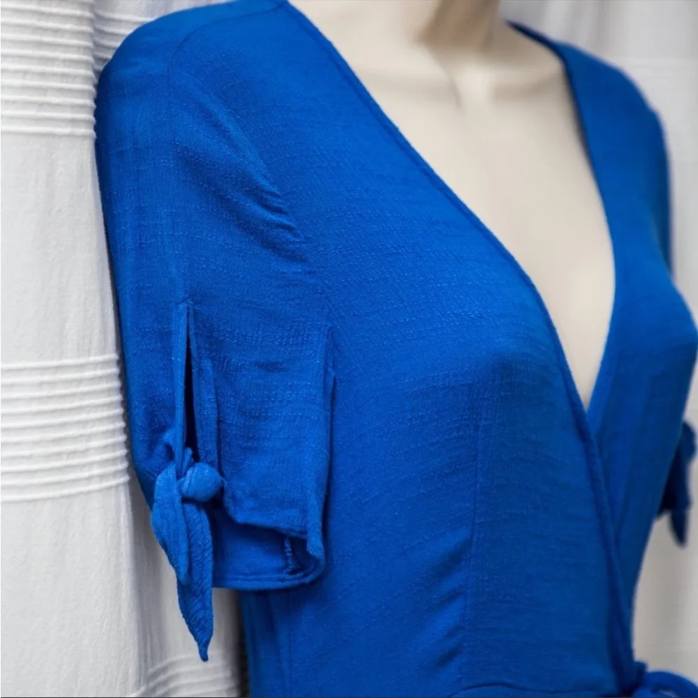 👗 Lulu’s 👗 Royal Blue Wrap Dress - S - Picture 6 of 12